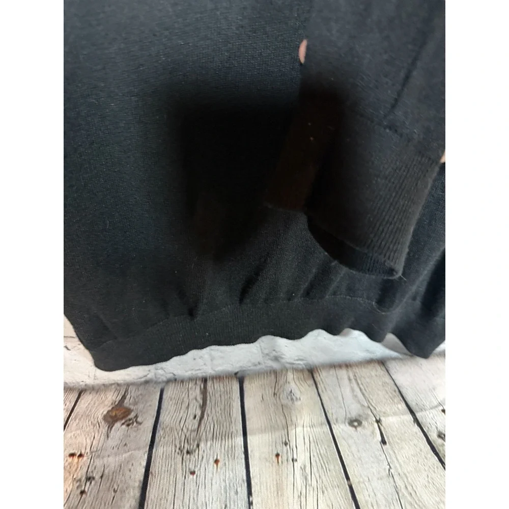 Paul Fredrick Silk Cashmere‎ Blend Collar Sweater Black Men's Luxury XLT